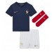 Cheap France Karim Benzema #19 Home Football Kit Children World Cup 2022 Short Sleeve (+ pants)